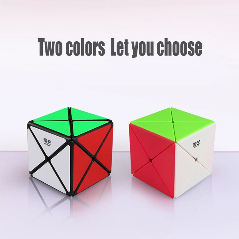 

Qiyi X Magic Cube Stickerless 3x3x3 X Shape Mofangge Cube Puzzle Kid Brain Training shape mofangge Cubo Magico Toy for Children