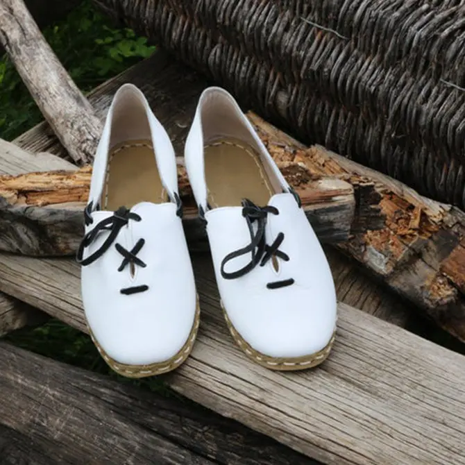 Женская обувь Лоферы ручной работы из натуральной кожи на плоской подошве