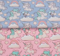 unicorn print waterproof fabric for backpack umbrella and raincoat shopping bag diy sewing fabric by the yard