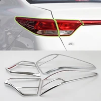 for kia k2rio 2017 car accessories exterior protected abs chrome rear tail light lamp cover trim