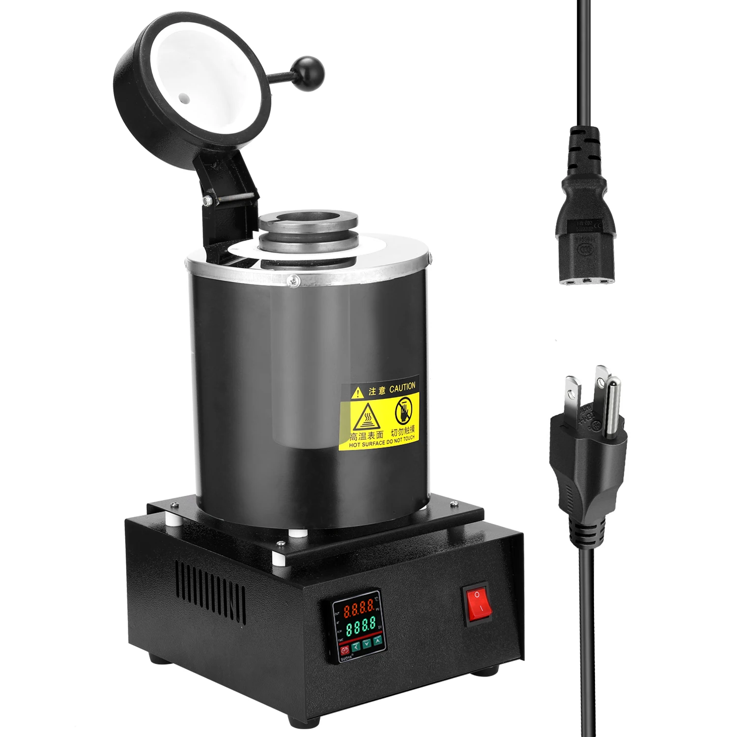 

Melting Furnace 3kg Portable Graphite Crucible Furnace High Temperature Small Metal Melting Furnace 2050W