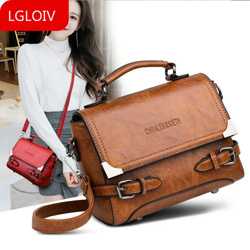 

Quality Retro Square Bag 2020 Fashion Leather Purses and Handbags Luxury Designer Female Totes Shoulder Messenger Bags Flap