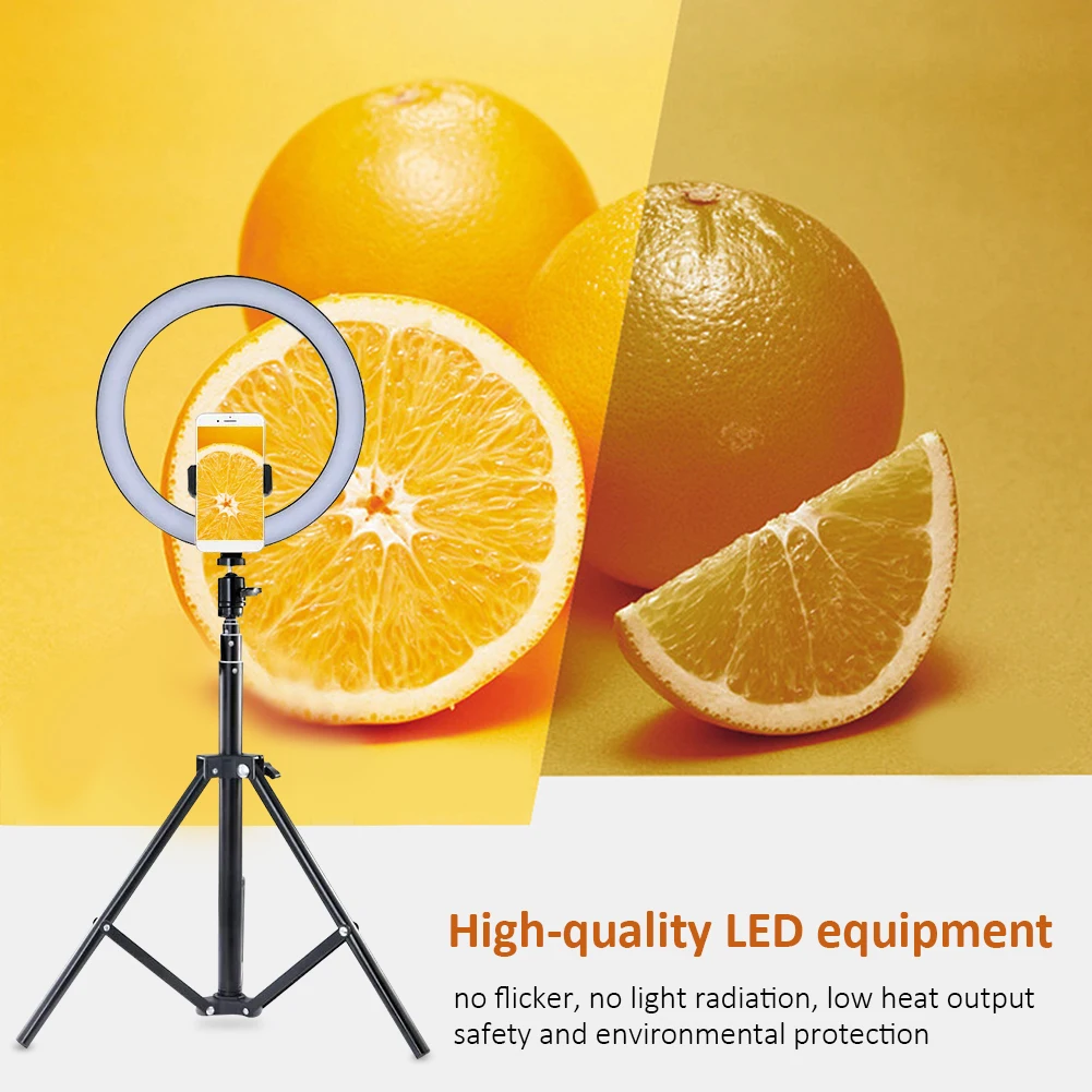 

10 Inch ABS + PVC RGB LED Selfie Ring Light USB Camera Phone Video Photography Lighting With Tripod Stand For Live Streaming