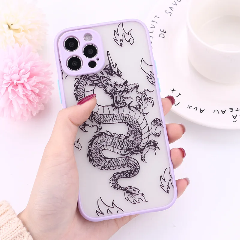 

10pcs Dragon totem design phone case for iphone 12 pro 11 xs max xr x 7 8 plus cases cover covers husa wholesale