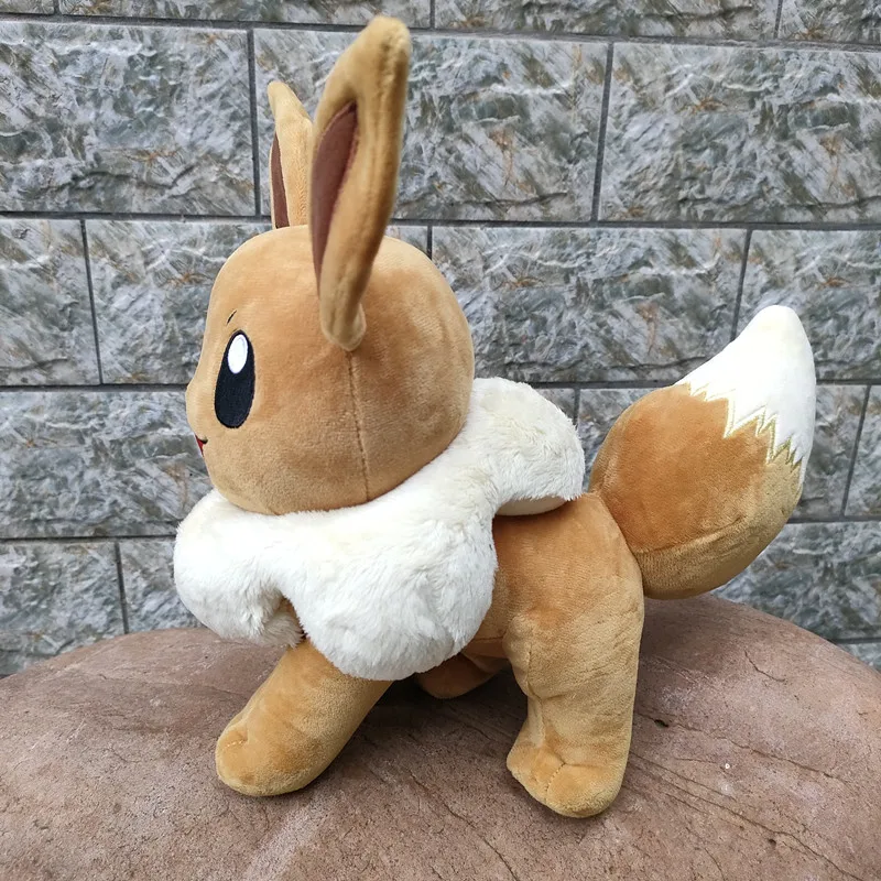 Eevee-mu&ntilde;ecos de peluche de la serie Pokemon Pikachu para ni&ntilde;os, juguetes de peluche originales de 20cm, regalos de Navidad de alta calidad-2