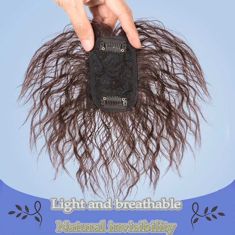 QIANAO настоящие человеческие волосы зажимной фиксатор натуральный черный для