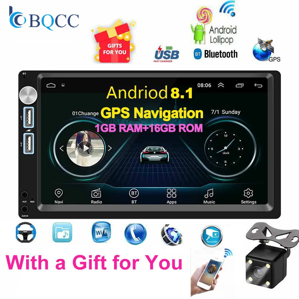 Автомобильный радиоприемник Android 8 1 Авторадио 2din MP5 GPS стереоприемник 2 Din аудио