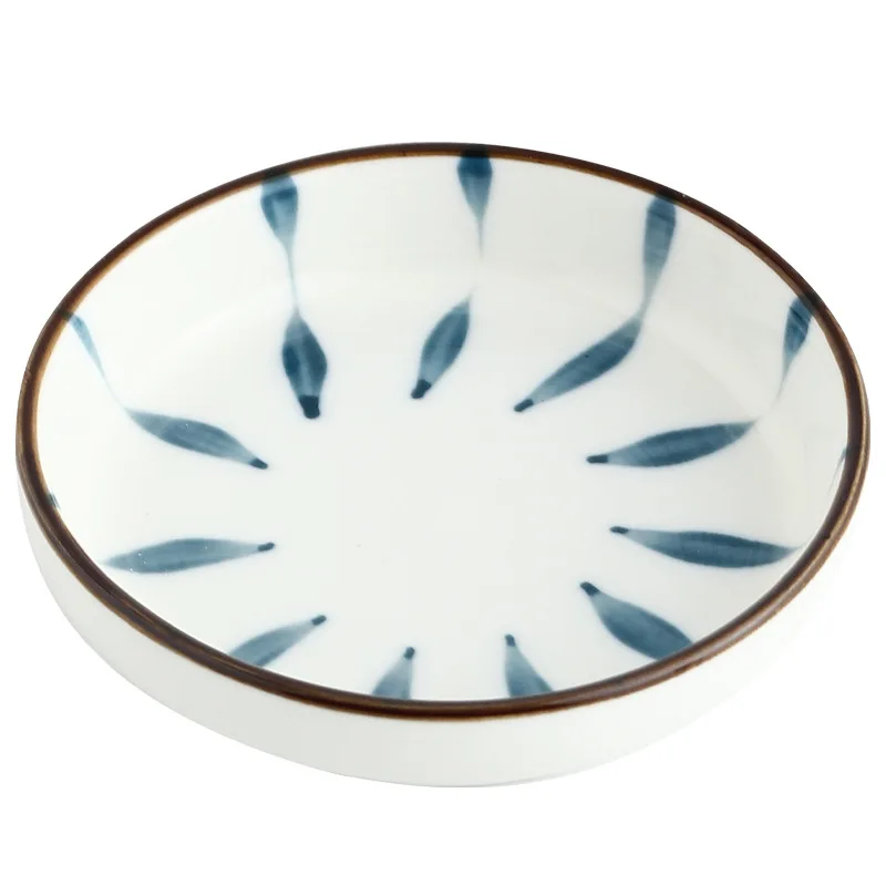 

Ceramic Flavor Plate Hand-painted Soy Sauce Plate Dipping Vinegar Plate Ceramic Seasoning Plate Japanese Underglaze Snack Plate