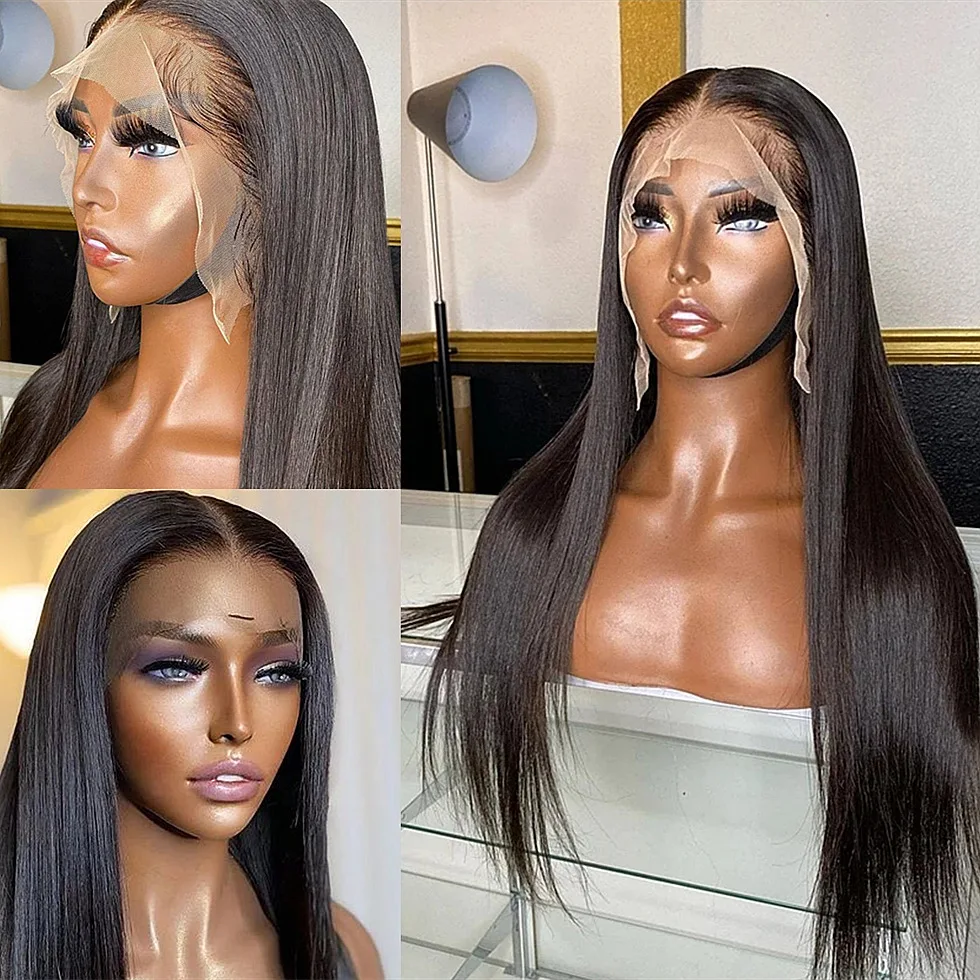 

Парики из человеческих волос Royal Impression Lace спереди для женщин, бразильские прямые парики из человеческих волос, предварительно выщипанные шв...