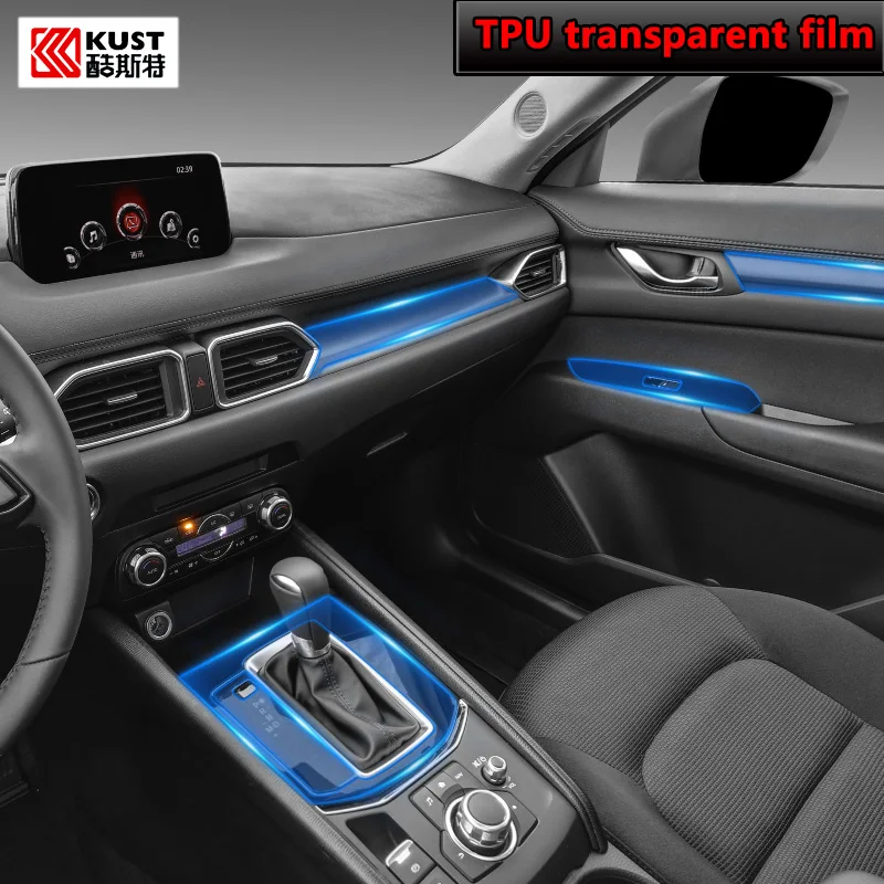 

For Mazda CX-5 2017-2020 Car Interior Center console Transparent TPU Protective film Anti-scratch Repair film Accessories Refit