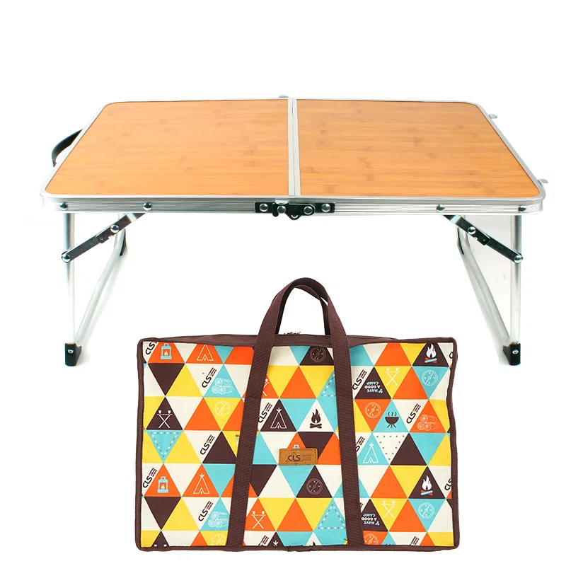 Открытый кемпинг мини складной стол дерево и доска из бамбука портативный для