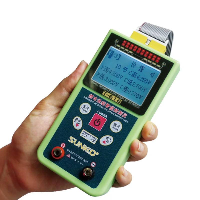 

Lithium battery pack voltage testing 7 string 10 string 13 string 16 string tester SUNKKO T-616