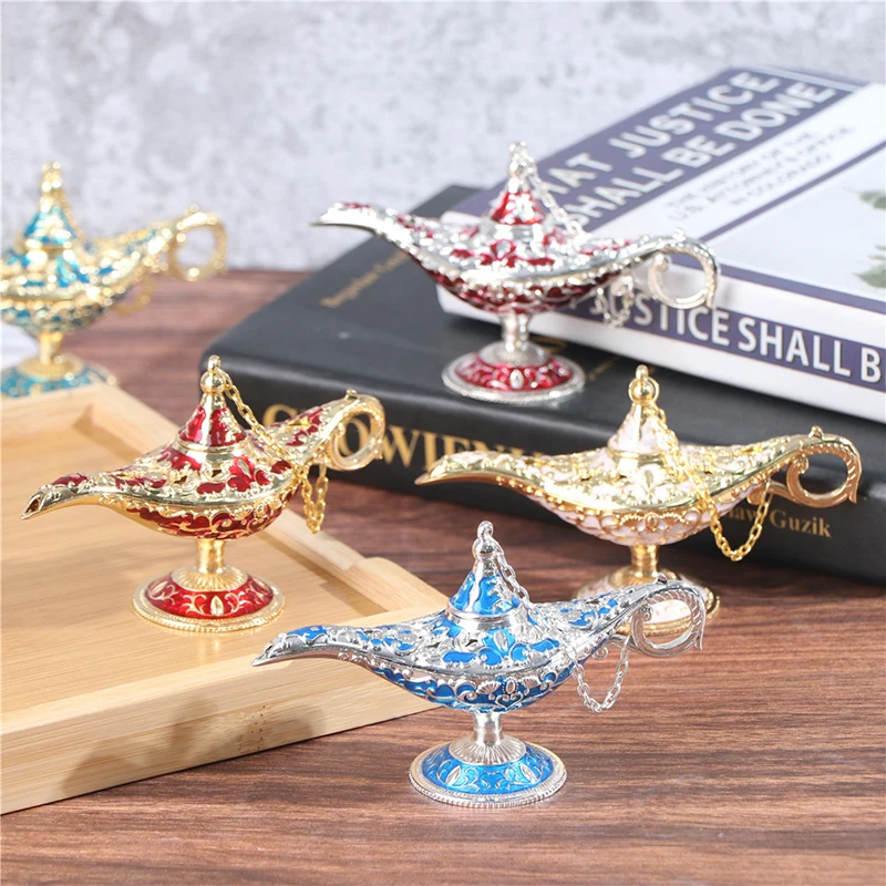 Ремесло классический цинковый сплав резные металлические Лампа Аладдина