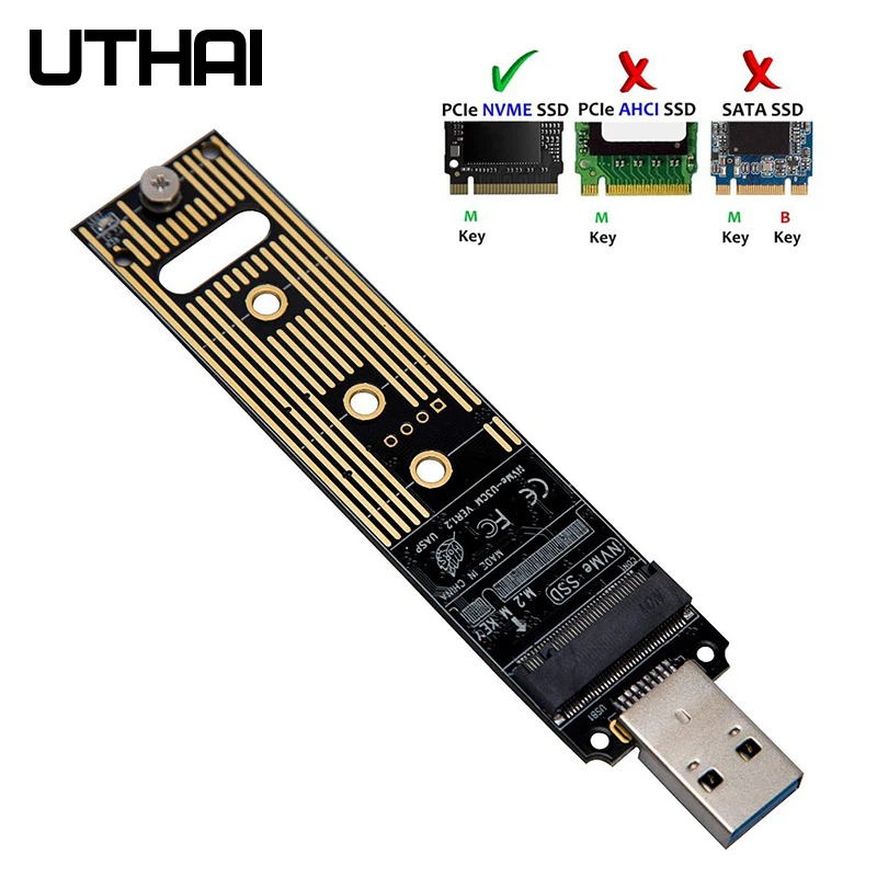 UTHAI T36 USB 3.0 to Nvme M-key M.2 NGFF Adapter SSD External PCBA Conveter USB3.1 to High Quality NVME riser card