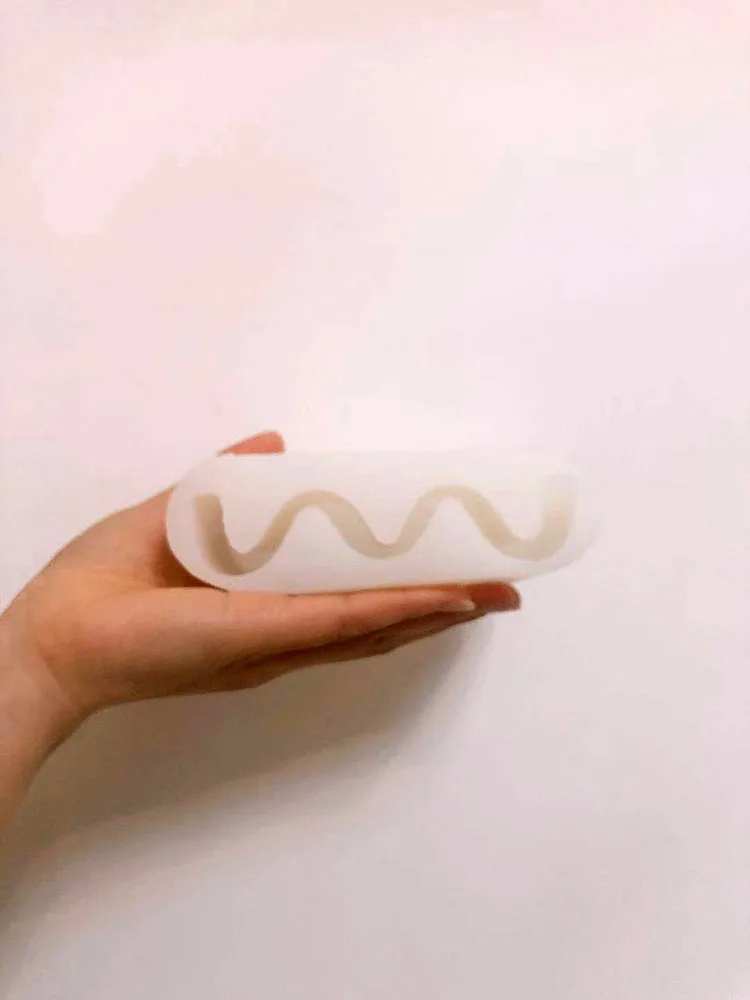 

Wave shape Concrete Tray Molds Silicone Soap Holder Molds Cement Concrete Pen Holder Molds Soap Dish Concrete Molds