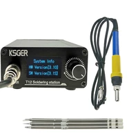 ksger t12 stm32 v3 1s welding soldering iron station oled electric quick heating t12 iron tips 907 9501 handle with 3pcs t12 tip