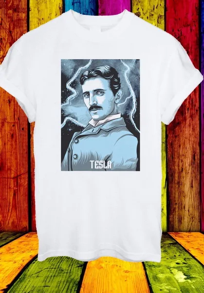 Nikola Tesla Genius Inventor Electric Wizard Art мужская и женская футболка унисекс 42 Harajuku топы модная