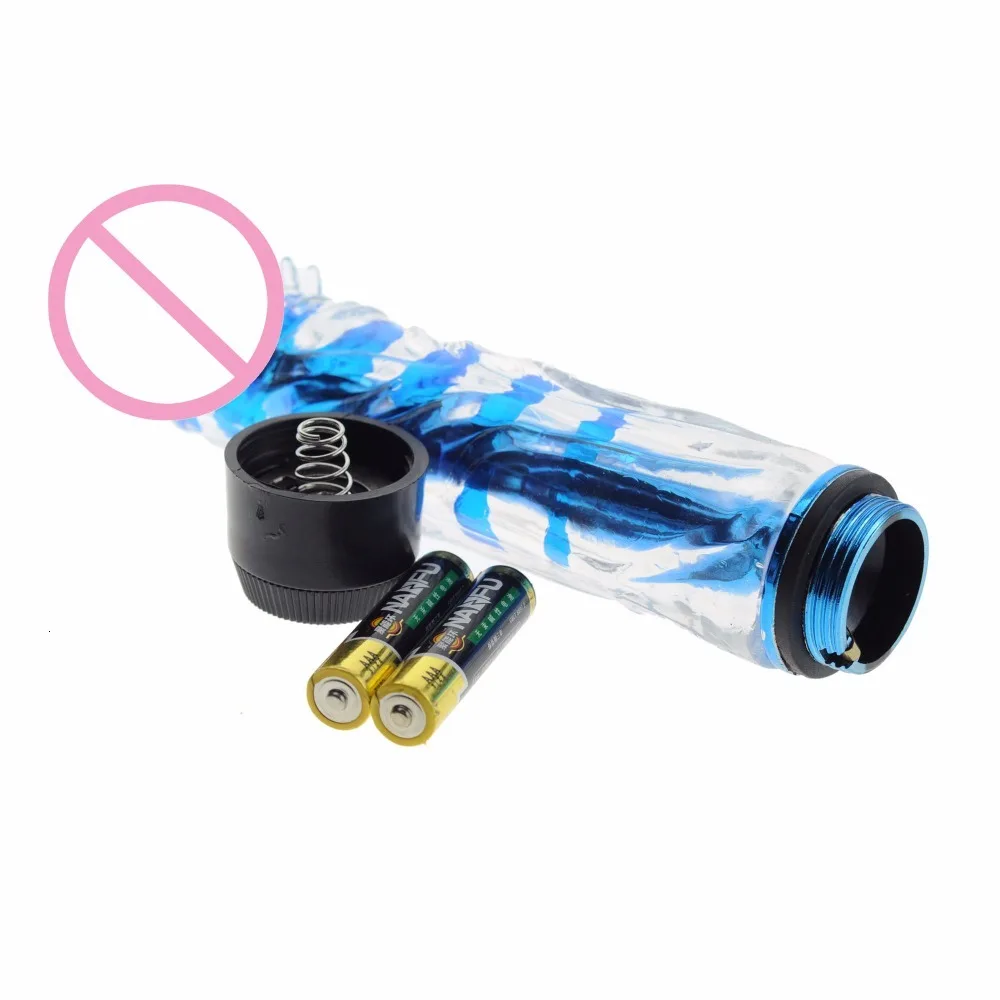 Многоскоростной гелевый вибрирующий фаллоимитатор 100% водонепроницаемый