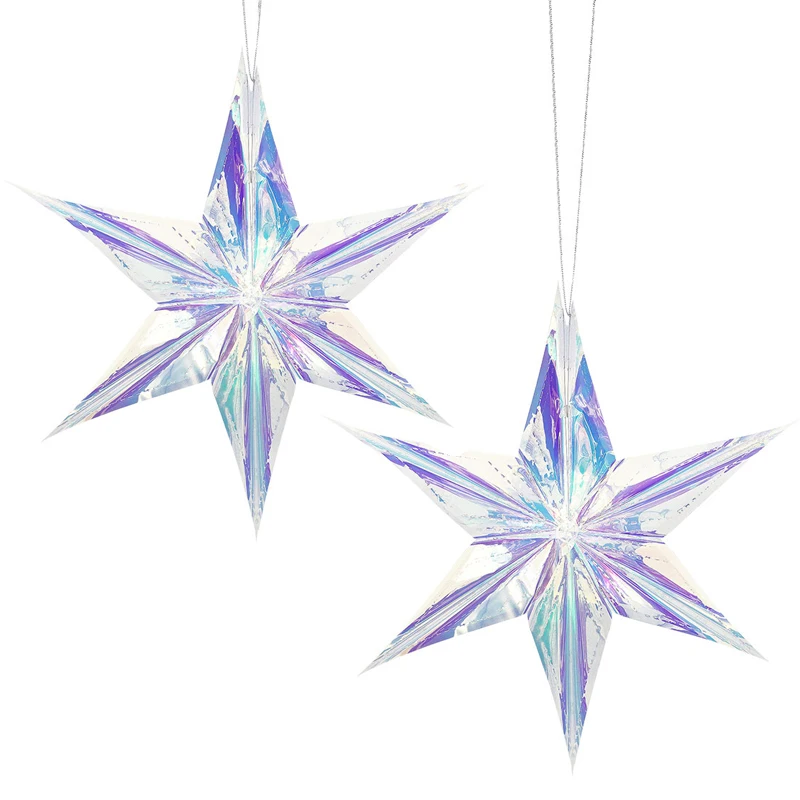 Градиентная радужная пленка Снежинка шестиугольная звезда соты шар орнамент