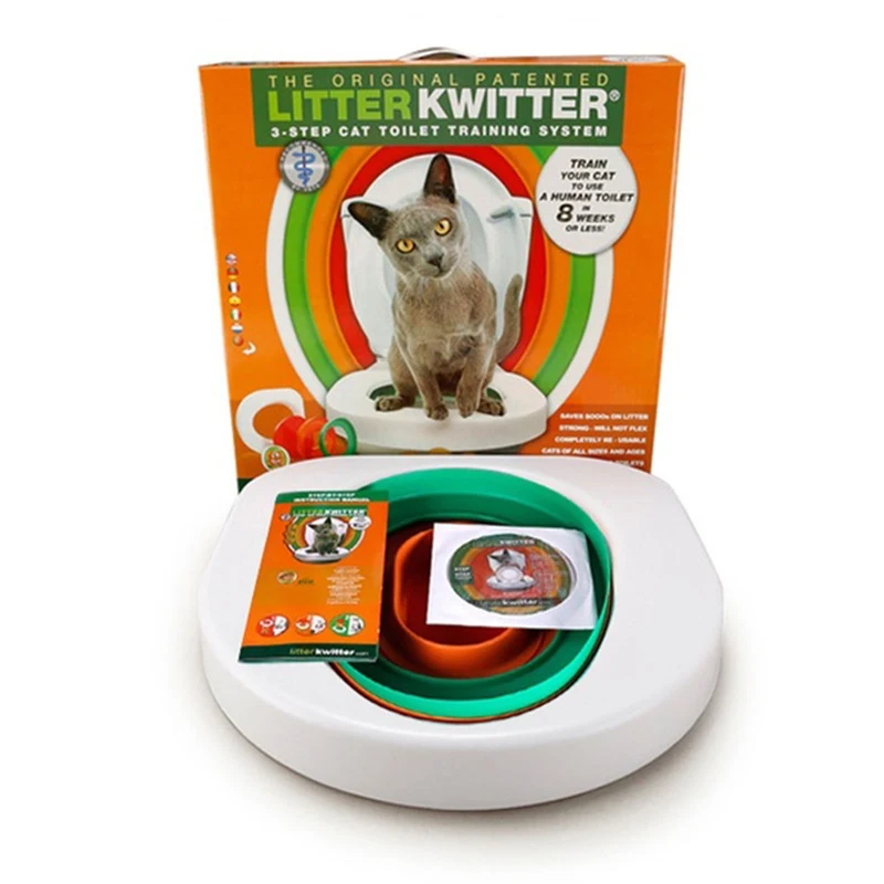 Kit de higiene para adiestramiento de gatos, caja de arena para residuos de cachorro, ba&ntilde;o de pl&aacute;stico para entrenar, estera para limpieza de mascotas, mejor producto-0
