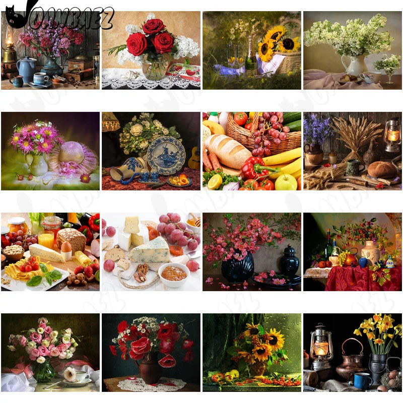 

Breakfast Food Diamond Painting 5D Diy Wall Picture Package Egg Flower Inlaid Home Bedroom Room Decoration Accessories Gift