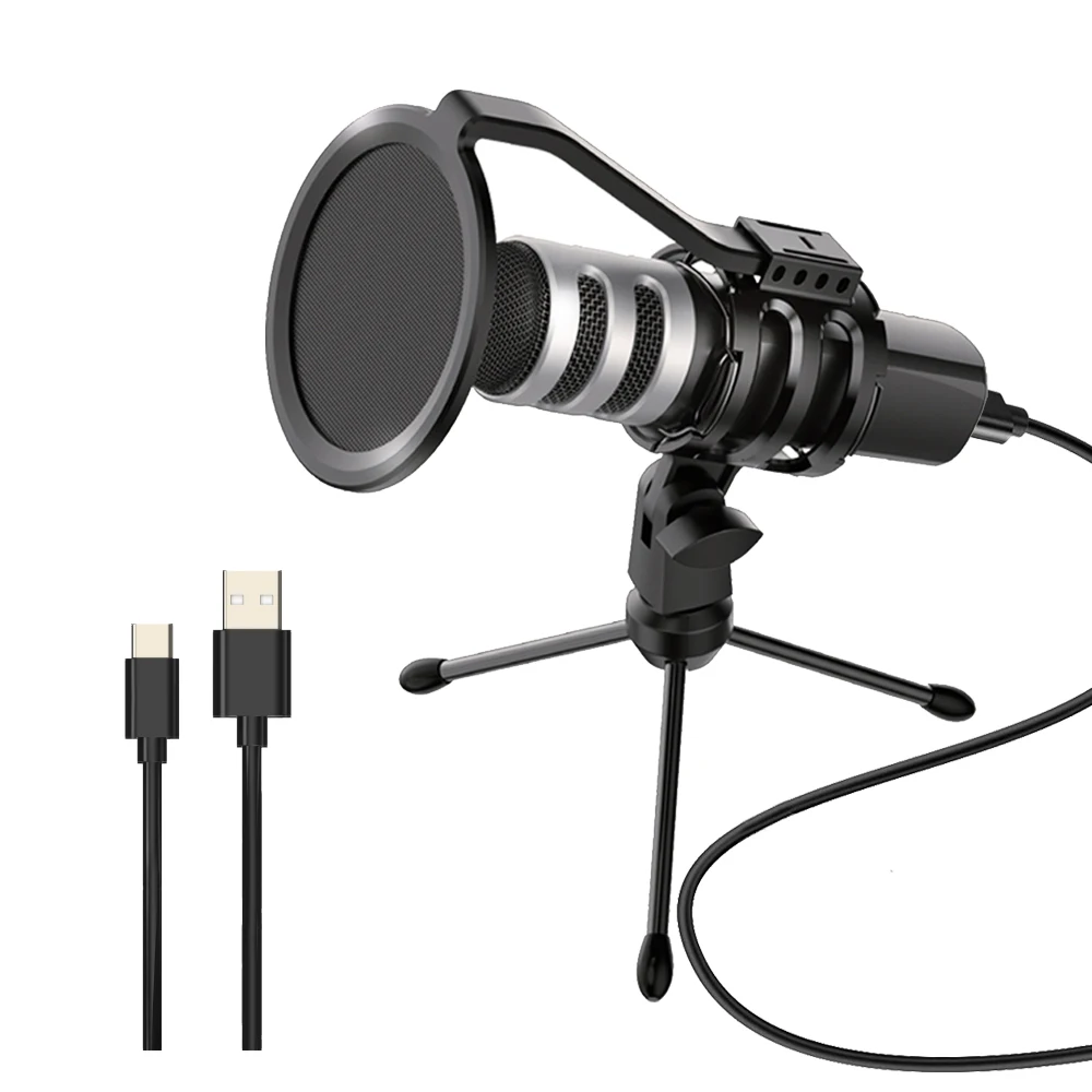 BKD-10 USB конденсаторный микрофон профессиональный с выходом для наушников игровая