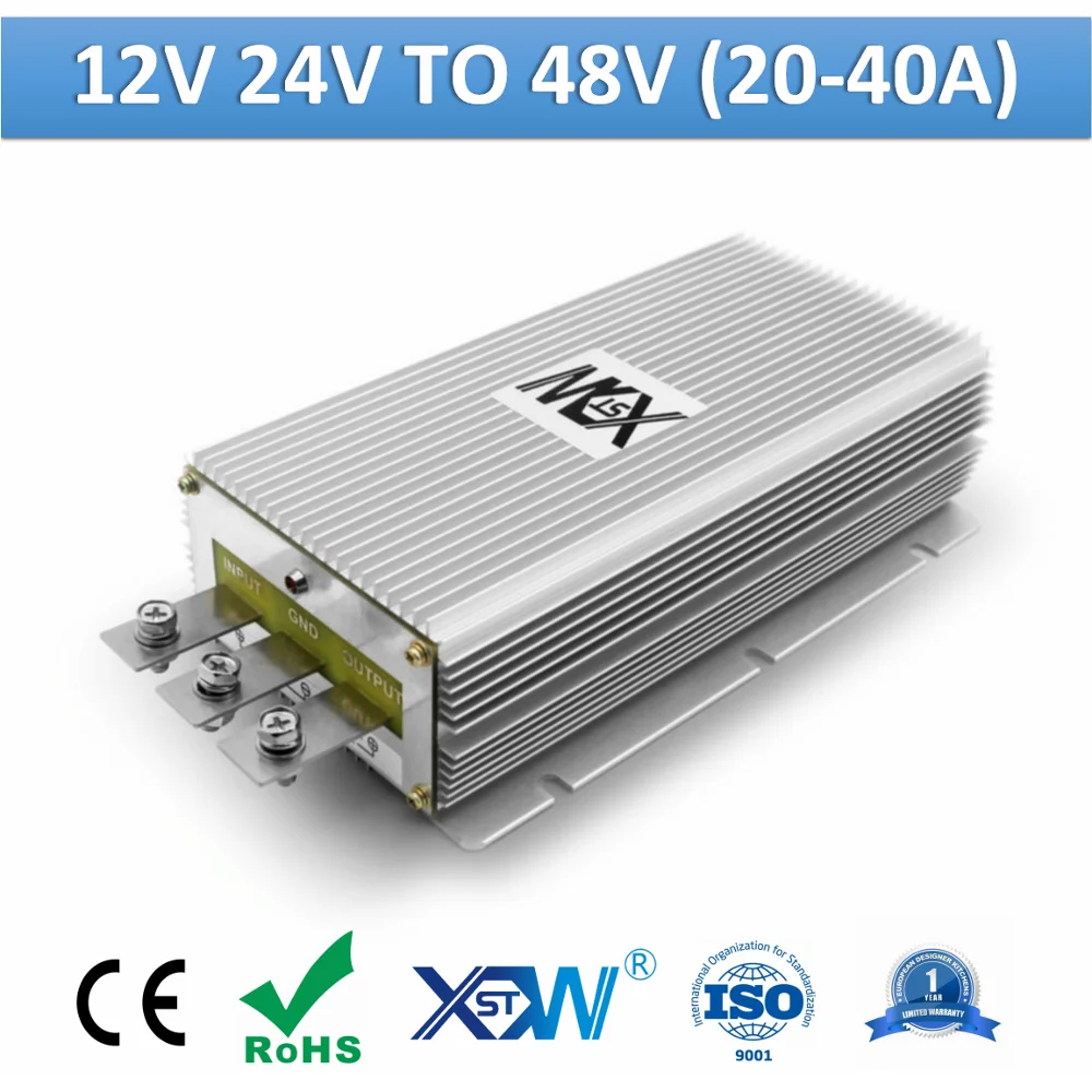 XWST постоянного тока DC 12v 24v 48 v Step up высокого Мощность усилитель конвертера 20A 40A 960W