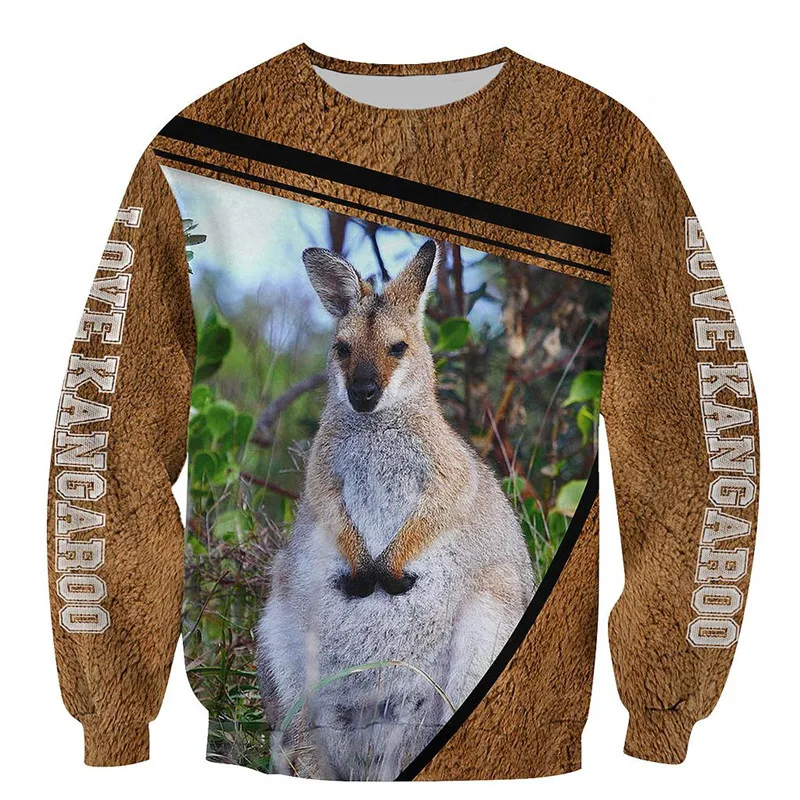 

Love kangaroo 3D printing fashion casual Sweatshirt zipper Shirt Pants Street hip hop hoodie-001