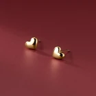 100% 925 Твердые Настоящее Стерлинговое серебро крошечные 5mmX4mm гладкой серьги в форме сердца для девочек забавные детские футболки, подарок на Новый год