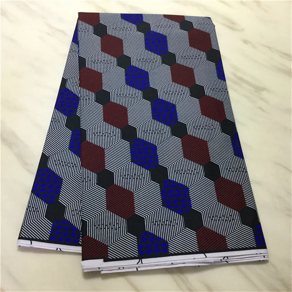 

Fashion Duplex Printing style Ankara African Wax Fabric Small Flowers Veritable Real Wax Fabric Polyester Sewing Dress Material