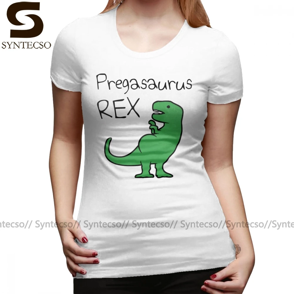 Беременность футболка Pregasaurus Рекс с круглым вырезом коротким рукавом женская