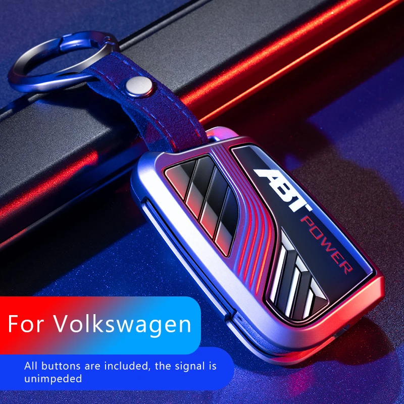 

Suitable for Volkswagen Golf Mk 5 7 Tigan Touran Passat B8 Jetta Skoda Leon Ibiza GTI / Rabbit / R Carbon Fiber Metal Key Case