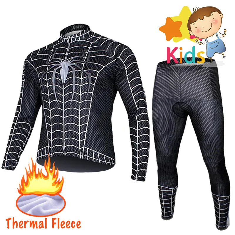Детская зимняя одежда для велоспорта Marvel комплект из Джерси супергероя Pro с