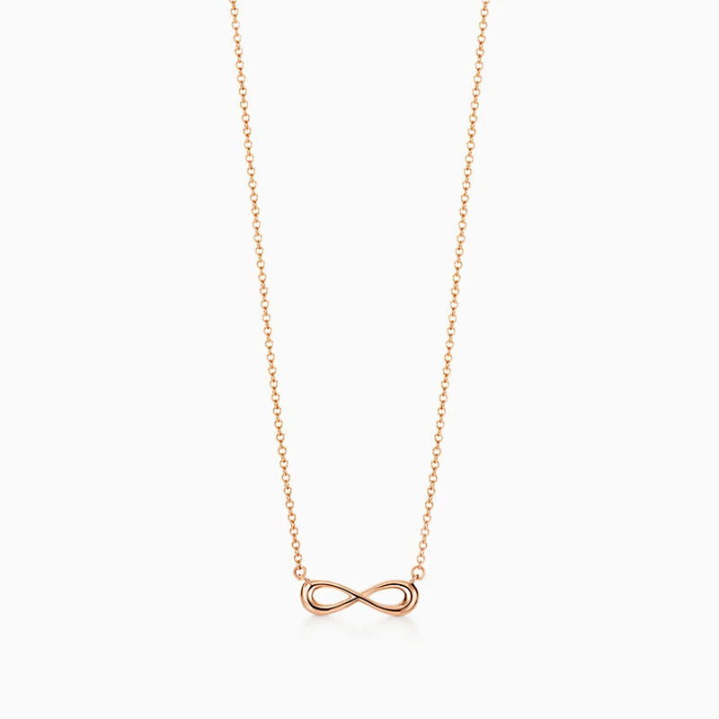 

Original 100% S925 Sterling Silver OpenHeart Infinity Round Sphere Pendant Necklace Women Logo High-End Jewelry