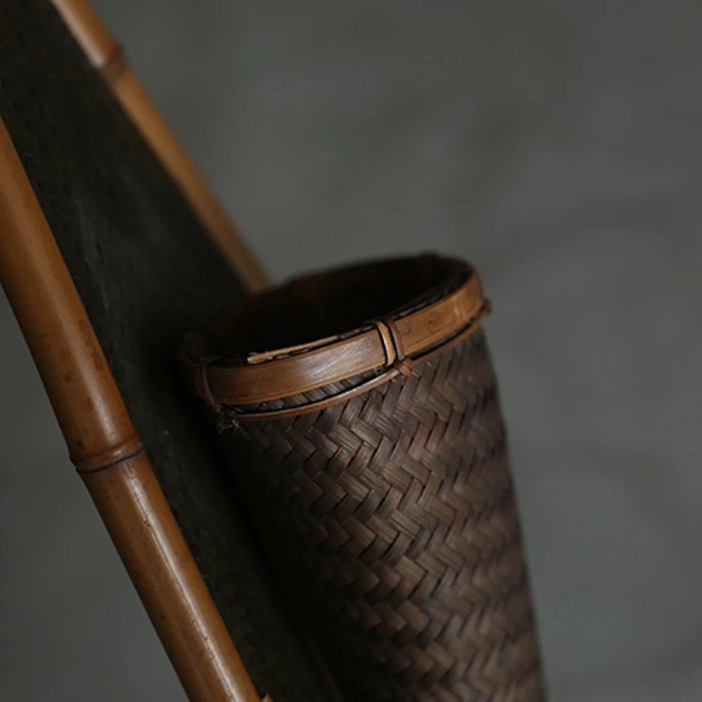 Традиционные японские Стиль висит натурального бамбука ваза для дома и сада