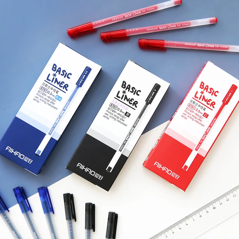 12 шт. основных карт вкладыш Шариковая ручка для письма Подпись 0 5 мм шариковая 3