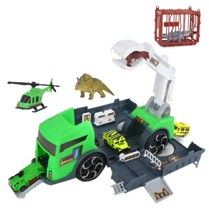 

Динозавр транспорт автовоз грузовик игрушка с 3 динозавры 3 маленьких машинок и 1 Вертолет для От 3 до 5 лет Одежда для мальчиков