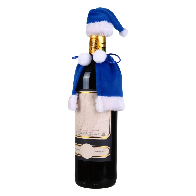 Рождественский чехол для винной бутылки с Сантой сумка украшение кухонного