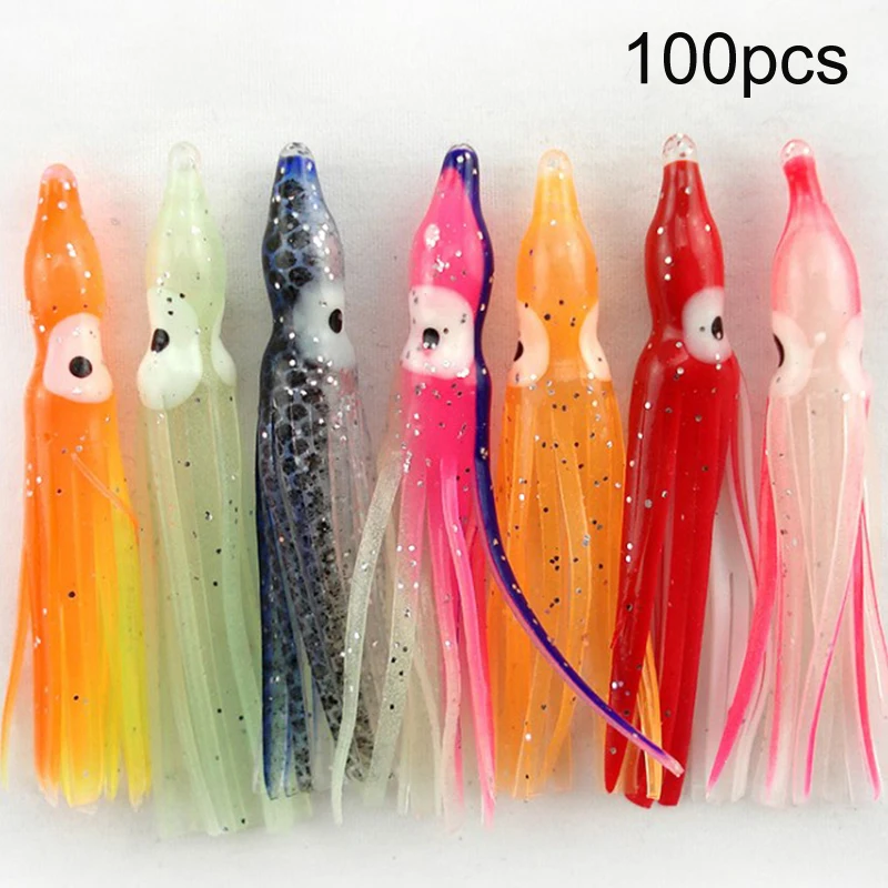

50pcs/100pcs 5cm Fishing Lures Tackles Artificial Octopus Squid Shaped Baits