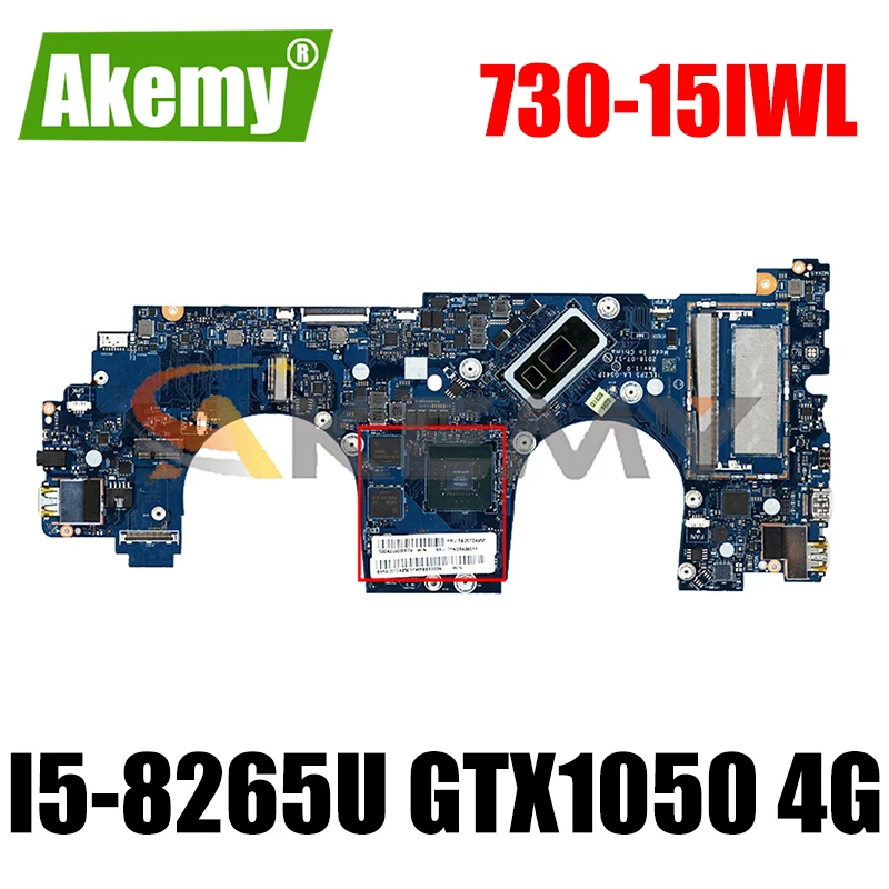 

For Lenovo Yoga 730-15IWL portable motherboard LA-G541P with CPU i5-8265U GPU GTX1050 4G RAM 8G FRU 5B20T04950 Mainboard