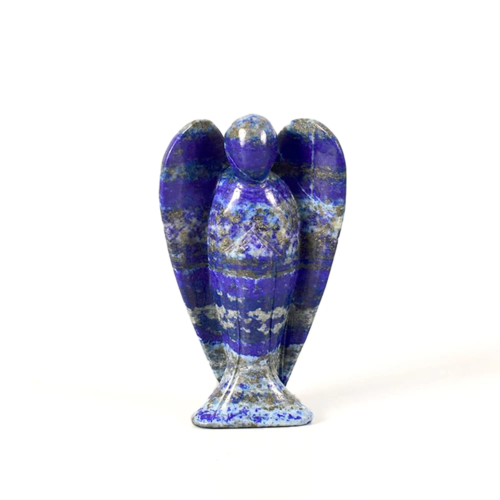 Натуральный голубой ляпис лазурит ангел фигурка кварцевый Крыло любовь Бог