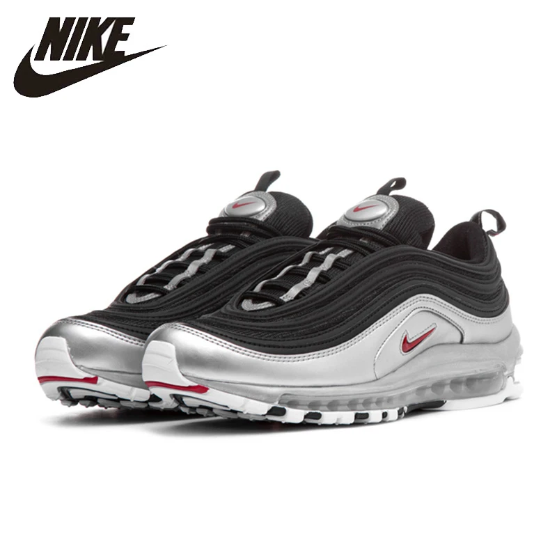 Nike Air Max 97 QS “Liquid Silver” мужские кроссовки для бега Серебристые спортивные кроссовки с воздушной подушкой At5458-001-002-100