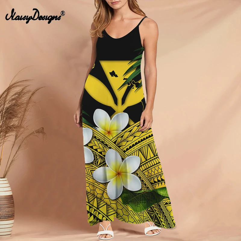 

Noisydesigns Maxi Dress Women Summer Boho Hawaiian Floral Dresses 2021 Summer Long Party Beach V-Neck Loose Sundress Vestidos