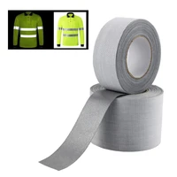 silver reflective fabric polyester material diy tape for clothing sew on