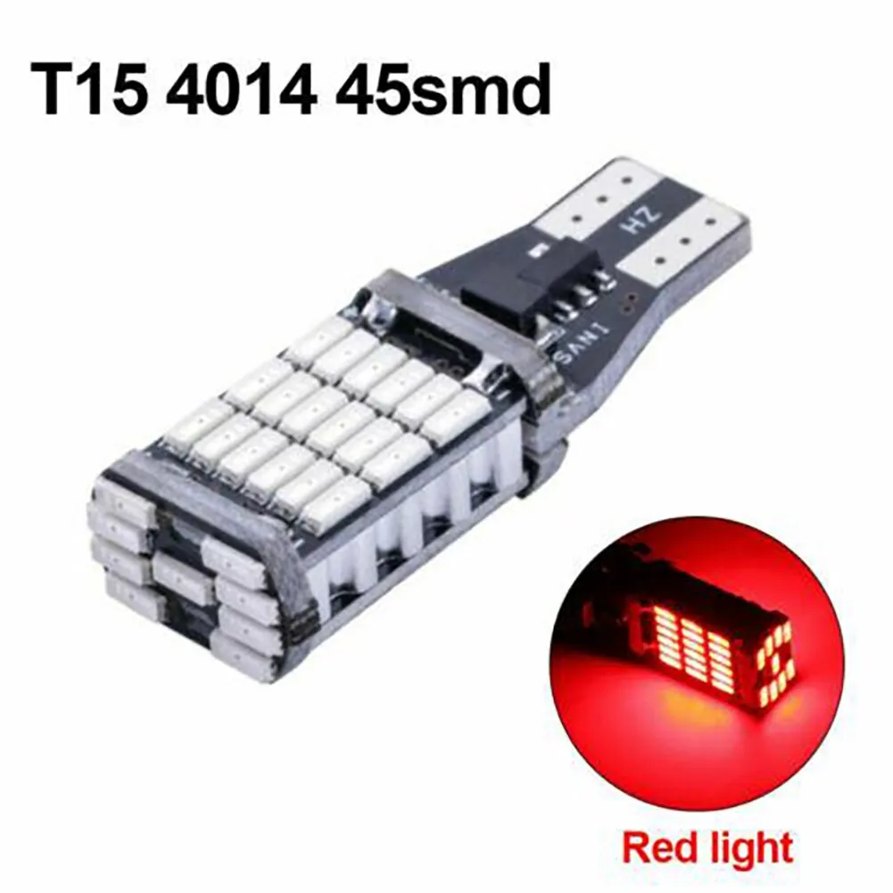 

2 шт., Автомобильные светодиодные лампы 45SMD 6000K W16W 4014 6W DC12 в