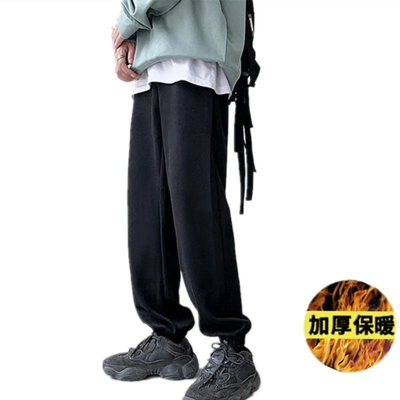 

Lamb wool sweatpants Mens Pants Winter Cashmere Pants Male Outwear Slim Pants Velvet Thicken Pants Men Fleece Thick Pants