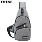 Мужская нагрудная сумка с USB-разъемом, спортивный маленький мессенджер на плечо для мужа, путешествий, летняя сумка через плечо с одной лямкой, 2022