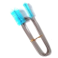 stainless steel tube cleaning brush single end flexible aquarium fish tank filter pump hose pipe brushes cleaner