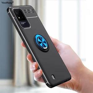 for realme narzo 50i case for realme narzo 50i cover armor protective ring back silicone bumper cover for realme narzo 50i case free global shipping