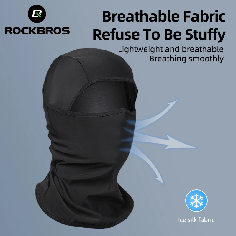 

ROCKBROS Hiking Scarf Ice Silk Tube Windproof Men Women Running Cycling Outdoor Sports Ski Mask Training Balaclava Fishing Masks